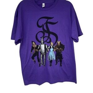 American Apparel Mens Purple Wizard of Oz Short Sleeve Cotton T-Shirt Size XL